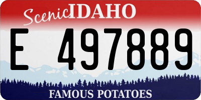 ID license plate E497889