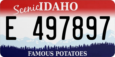 ID license plate E497897