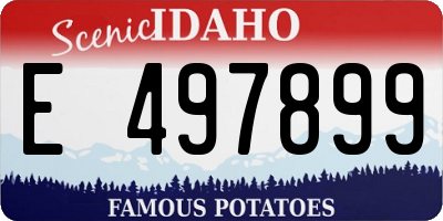 ID license plate E497899
