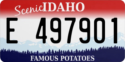 ID license plate E497901