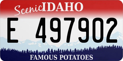 ID license plate E497902