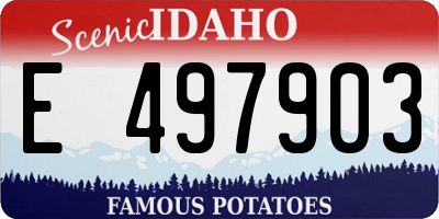 ID license plate E497903