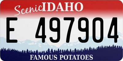 ID license plate E497904