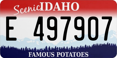 ID license plate E497907