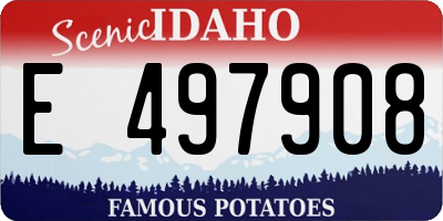 ID license plate E497908