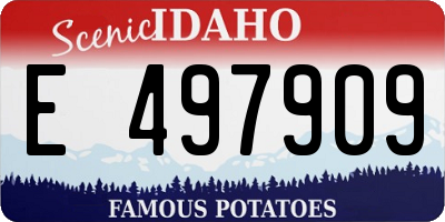 ID license plate E497909