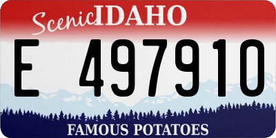 ID license plate E497910