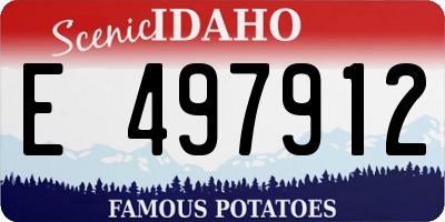 ID license plate E497912