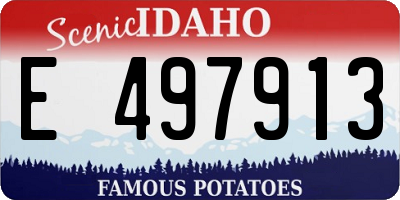 ID license plate E497913