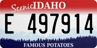 ID license plate E497914