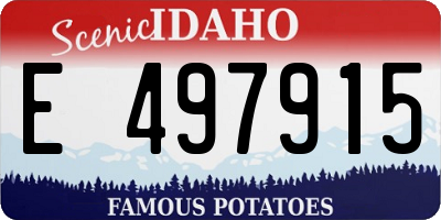 ID license plate E497915