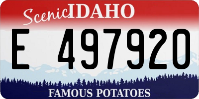 ID license plate E497920