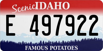 ID license plate E497922