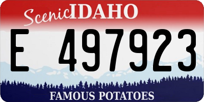 ID license plate E497923