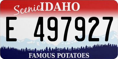 ID license plate E497927