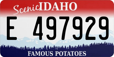 ID license plate E497929