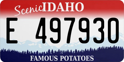 ID license plate E497930