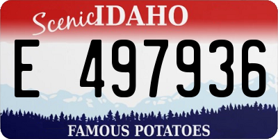 ID license plate E497936