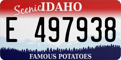 ID license plate E497938