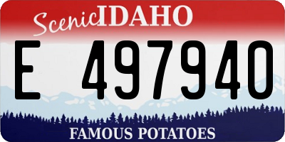 ID license plate E497940