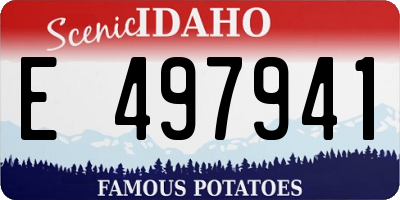 ID license plate E497941