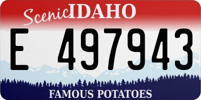ID license plate E497943