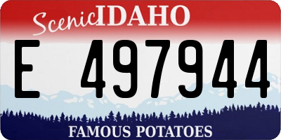 ID license plate E497944