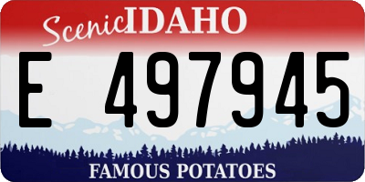 ID license plate E497945
