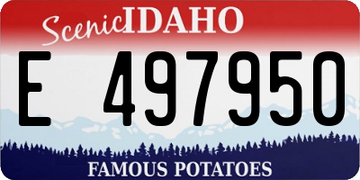 ID license plate E497950