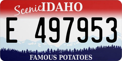 ID license plate E497953