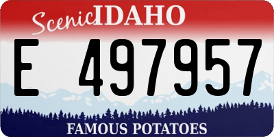 ID license plate E497957
