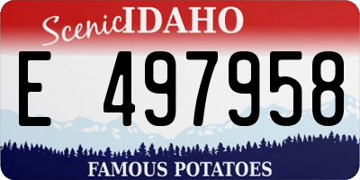 ID license plate E497958