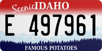 ID license plate E497961