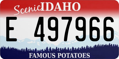 ID license plate E497966