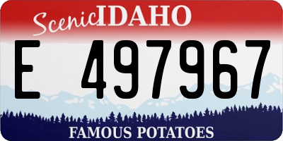 ID license plate E497967