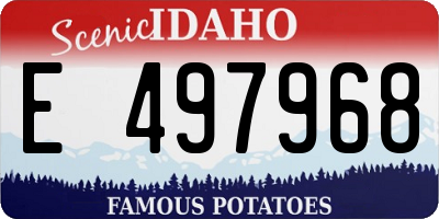 ID license plate E497968