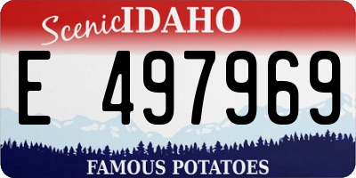 ID license plate E497969