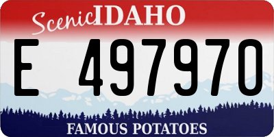 ID license plate E497970