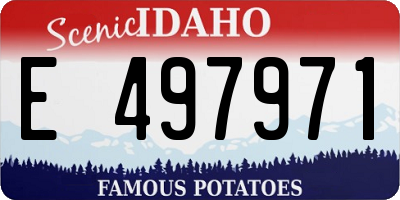 ID license plate E497971