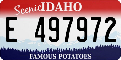 ID license plate E497972