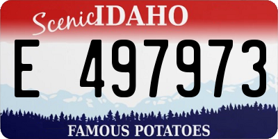 ID license plate E497973