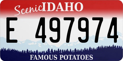 ID license plate E497974