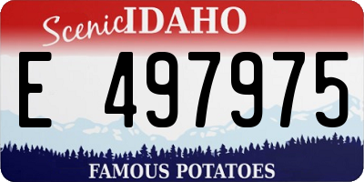 ID license plate E497975