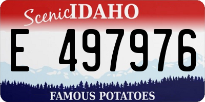ID license plate E497976