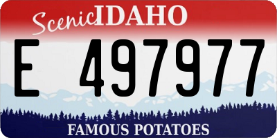 ID license plate E497977