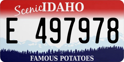 ID license plate E497978