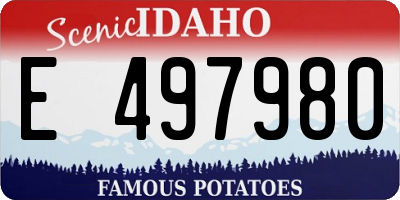 ID license plate E497980