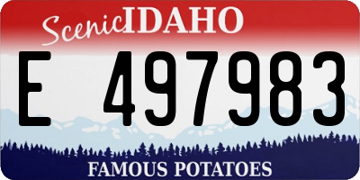 ID license plate E497983