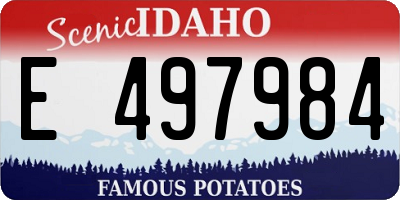 ID license plate E497984
