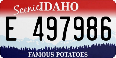 ID license plate E497986